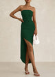 Ruched Bodycon Off Shoulder Asymmetrical High Split Elegant Cocktail Party Dresses