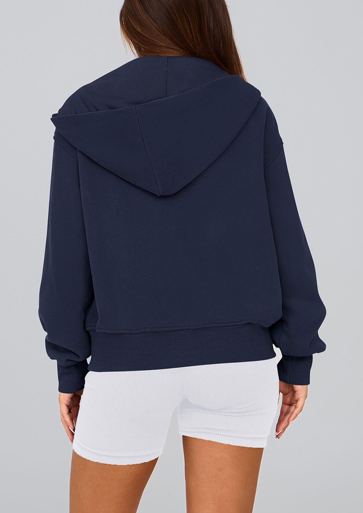 Y2K Zip Up Hoodie Long Sleeve Loose Fit Pockets Casual Sweatshirt