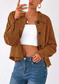 PRETTYGARDEN Women's Faux Suede Cropped Jacket Casual Lightweight Fall Fashion Winter Coats Outerwear Trendy Clothes