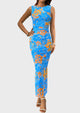 Floral Bodycon Sleeveless Mesh Maxi Long Dresses