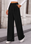Wide Leg Casual High Elastic Waisted Work Office Palazzo Pants