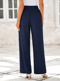 Wide Leg High Waisted Business Casual Work Pants