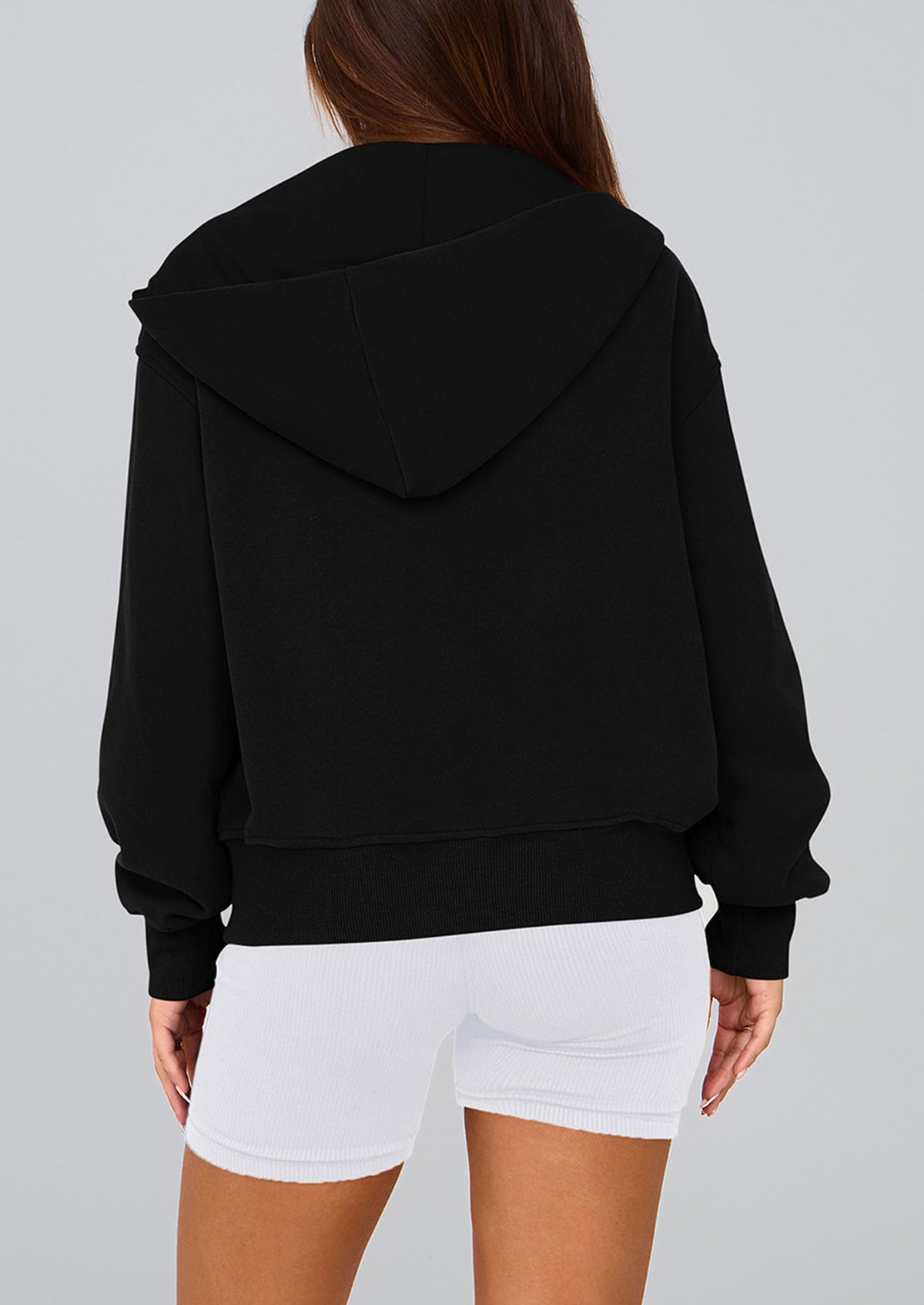 Y2K Zip Up Hoodie Long Sleeve Loose Fit Pockets Casual Sweatshirt