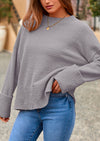 PRETTYGARDEN Women's Fall Oversized Sweaters Casual Crewneck Pullover Long Sleeve Fuzzy Chunky Knit Tops Blouse
