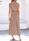 Casual Knit Short Sleeve Crop Top High Waist Skirt 2 Piece Sets