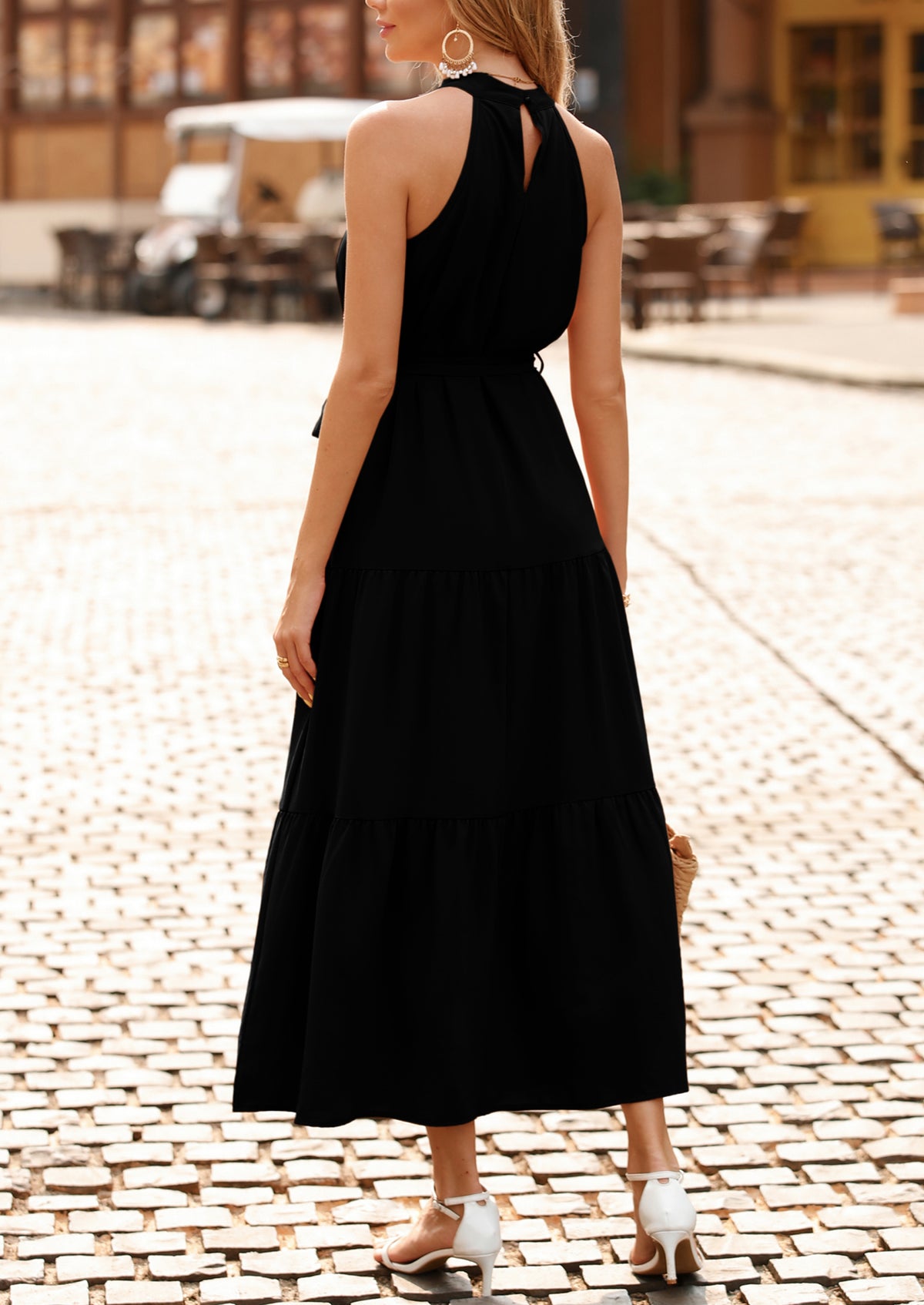 Sleeveless Halter Neck  Boho Dresses
