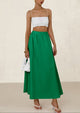 Ruffle High Waisted Casual Long Flowy Maxi Skirts with Pockets