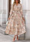 PRETTYGARDEN Women's Floral Maxi Dress Spring Long Sleeve V Neck Casual A Line Long Flowy Boho Party Dresses