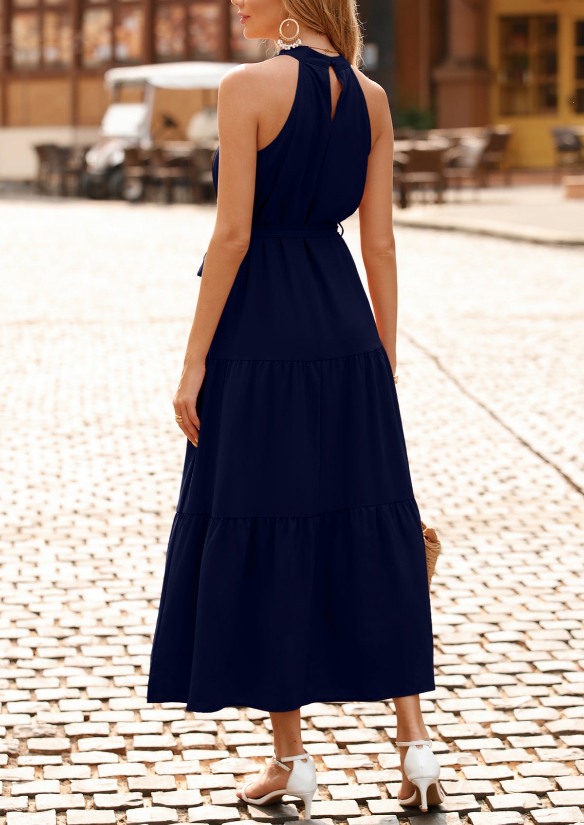 Sleeveless Halter Neck  Boho Dresses