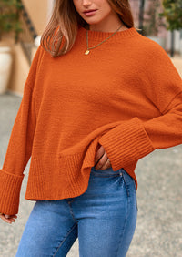 PRETTYGARDEN Women's Fall Oversized Sweaters Casual Crewneck Pullover Long Sleeve Fuzzy Chunky Knit Tops Blouse