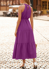 Sleeveless Halter Neck  Boho Dresses