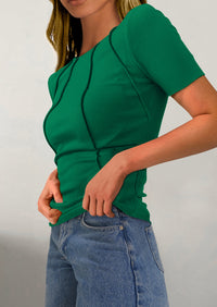 Short Sleeved Casual Round Neck Slim Fit T-Shirt