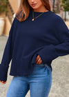 PRETTYGARDEN Women's Fall Oversized Sweaters Casual Crewneck Pullover Long Sleeve Fuzzy Chunky Knit Tops Blouse