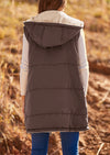 PRETTYGARDEN Womens Fall Reversible Vests Sleeveless Fleece Jacket Zip Up Hoodie Pockets Long Warm Winter Coat Outerwear