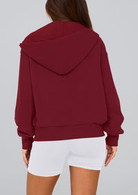 Y2K Zip Up Hoodie Long Sleeve Loose Fit Pockets Casual Sweatshirt