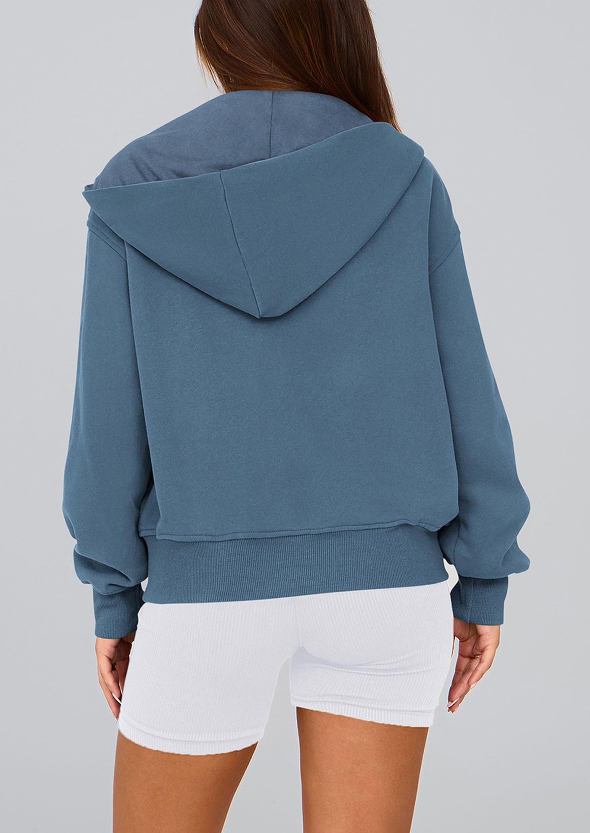 Y2K Zip Up Hoodie Long Sleeve Loose Fit Pockets Casual Sweatshirt