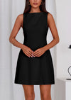 PRETTYGARDEN Womens Formal Short Dresses Summer Sleeveless Boat Neck A Line Elegant Mini Cocktail Party Dress
