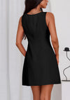 PRETTYGARDEN Womens Formal Short Dresses Summer Sleeveless Boat Neck A Line Elegant Mini Cocktail Party Dress