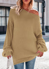 PRETTYGARDEN Women's Fall Oversized Sweaters Long Sleeve V Neck Dressy Casual Chunky Knit Loose Pullover Tops Winter Clothing