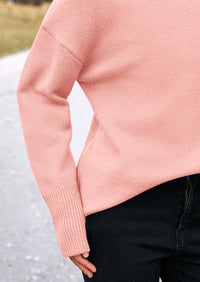 Long Sleeve Oversized Chunky Knitted Casual Turtleneck Sweaters
