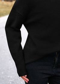Long Sleeve Oversized Chunky Knitted Casual Turtleneck Sweaters
