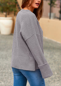PRETTYGARDEN Women's Fall Oversized Sweaters Casual Crewneck Pullover Long Sleeve Fuzzy Chunky Knit Tops Blouse