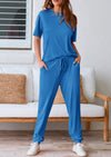 PRETTYGARDEN Two Piece Lounge Sets Jogger Pants Vacation Outfits Travel Airplane Matching Clothes