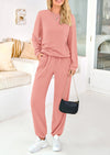 KIRUNDO Lounge Sets for Women Travel Airport Outfits Lightweight Tops Drawstring Pants Tracksuit Jogger Set Postpartum