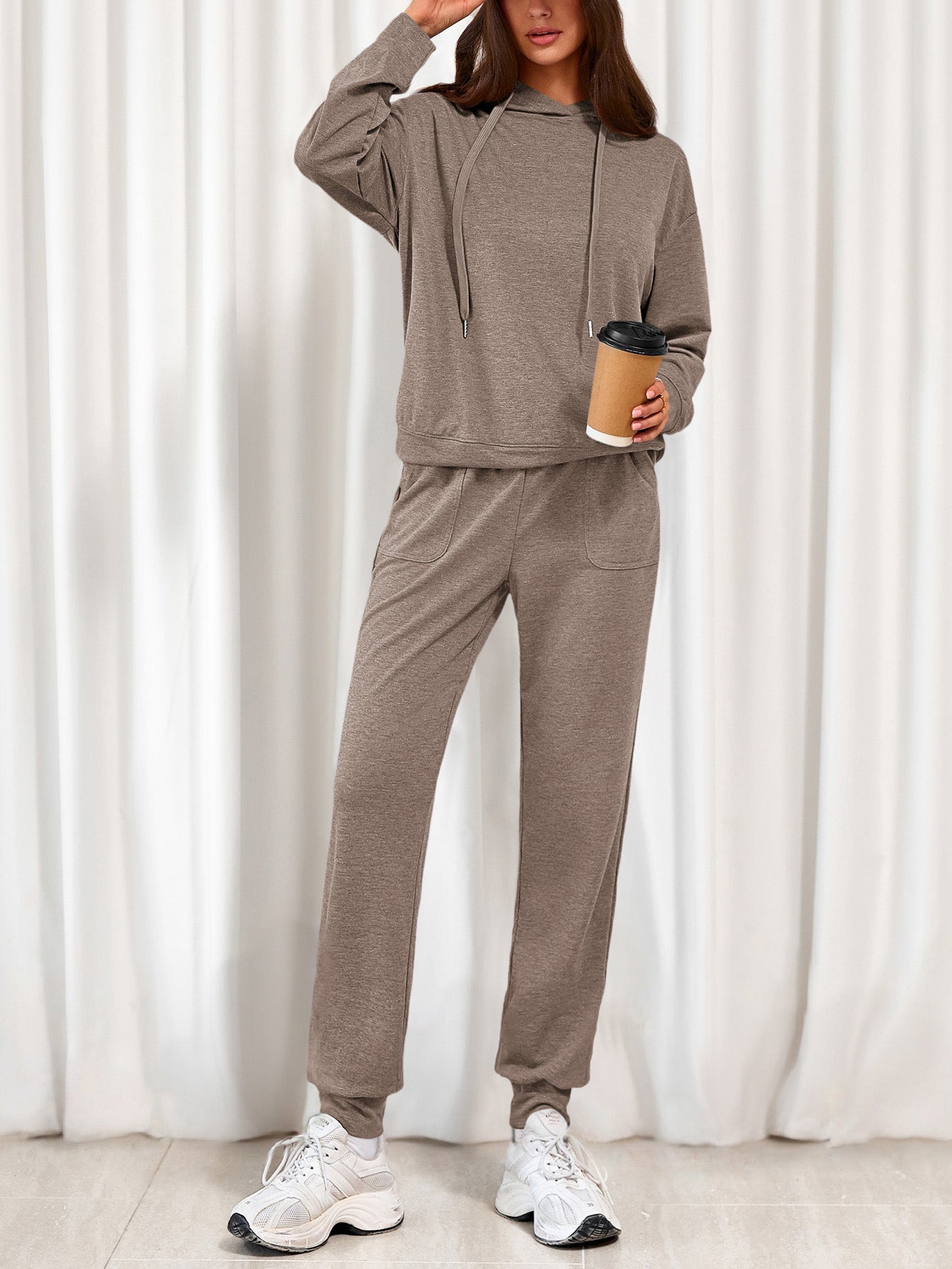 PRETTYGARDEN Women's Two Piece Outfits Sweatsuits Lounge Sets Hoodies Sweatshirt Joggers Sweatpants Fall Fashion Clothes