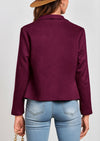 PRETTYGARDEN Women's Faux Suede Jackets Fashion Fall Clothes Long Sleeve Open Front Cropped Coat Outwear
