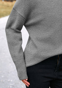 Long Sleeve Oversized Chunky Knitted Casual Turtleneck Sweaters