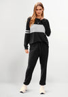 PRETTYGARDEN Women's Color Block 2 Piece Spring Tracksuit Crewneck Long Sleeve Tops Long Sweatpants Outfits Lounge Sets