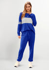 PRETTYGARDEN Women's Color Block 2 Piece Spring Tracksuit Crewneck Long Sleeve Tops Long Sweatpants Outfits Lounge Sets