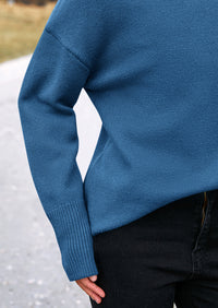 Long Sleeve Oversized Chunky Knitted Casual Turtleneck Sweaters