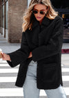 PRETTYGARDEN Women's Winter Faux Fur Coats Long Sleeve Lapel Button Down Pockets Fleece Sherpa Jacket Casual Trendy Outerwear