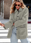 PRETTYGARDEN Women's Winter Faux Fur Coats Long Sleeve Lapel Button Down Pockets Fleece Sherpa Jacket Casual Trendy Outerwear