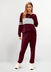 PRETTYGARDEN Women's Color Block 2 Piece Spring Tracksuit Crewneck Long Sleeve Tops Long Sweatpants Outfits Lounge Sets