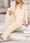 PRETTYGARDEN Women's 2 Piece Outfits Casual Short Sleeve Pullover Tops and Wide Leg Pants Lounge Sets Tracksuits