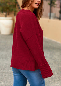 PRETTYGARDEN Women's Fall Oversized Sweaters Casual Crewneck Pullover Long Sleeve Fuzzy Chunky Knit Tops Blouse
