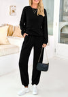 KIRUNDO Lounge Sets for Women Travel Airport Outfits Lightweight Tops Drawstring Pants Tracksuit Jogger Set Postpartum