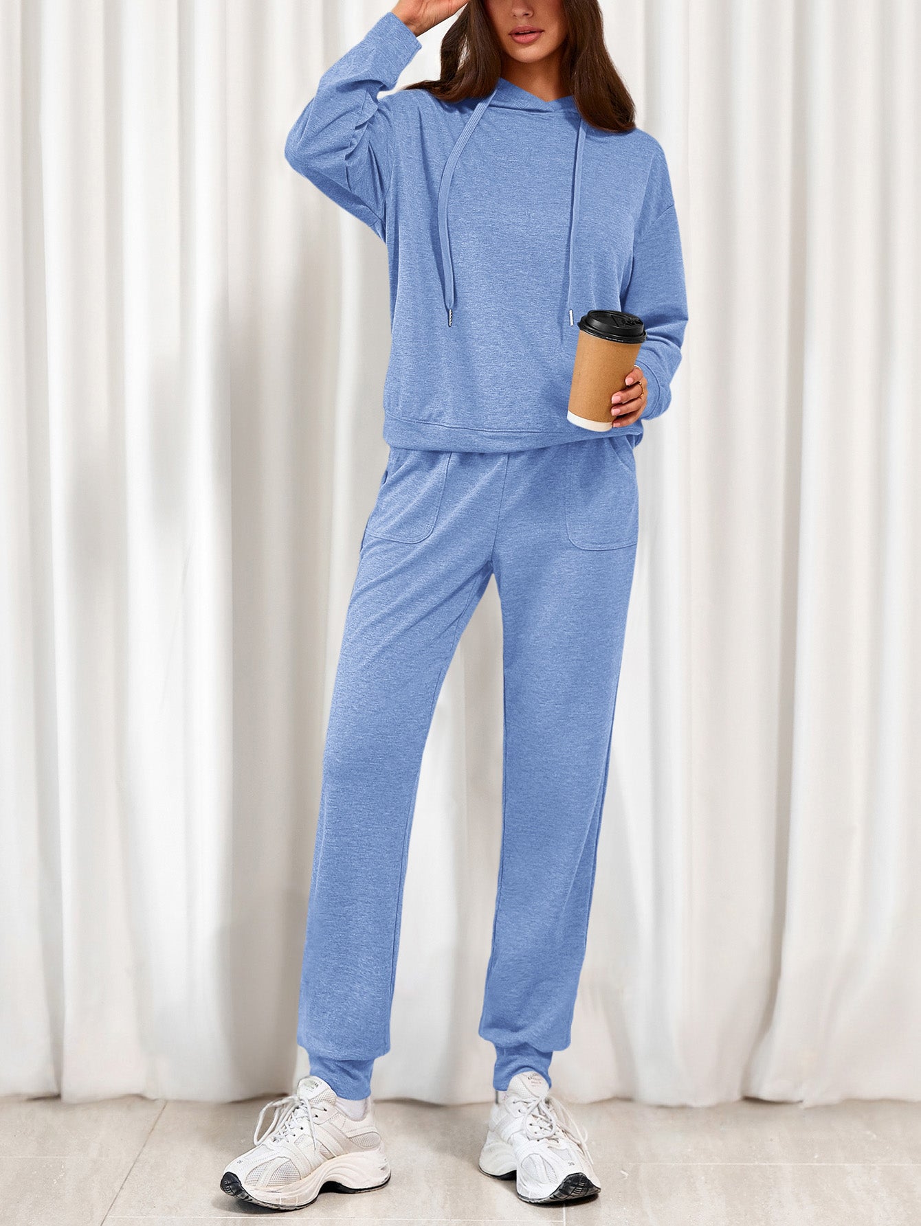 PRETTYGARDEN Women's Two Piece Outfits Sweatsuits Lounge Sets Hoodies Sweatshirt Joggers Sweatpants Fall Fashion Clothes