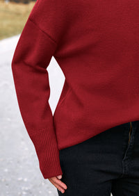 Long Sleeve Oversized Chunky Knitted Casual Turtleneck Sweaters