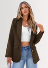 PRETTYGARDEN Women's Spring Fall Business Casual Blazers Long Sleeve Notch Lapel Trendy Work Office Blazer Jackets Outerwear