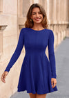 PRETTYGARDEN Fall Cocktail Dresses for Women Elegant Classy Wedding Guest Long Sleeve Homecoming Party A Line Mini Dress