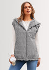 PRETTYGARDEN Women's Fall Spring Vest Casual Sleeveless Hooded Zip Up Jacket Trendy Winter Coat Outerwear