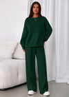 PRETTYGARDEN 2 Piece Sets For Women Fall Trendy Long Sleeve Sweatshirt Wide Leg Pants Loungewear Set Matching Sweatsuit