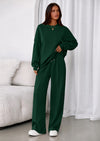 PRETTYGARDEN 2 Piece Sets For Women Fall Trendy Long Sleeve Sweatshirt Wide Leg Pants Loungewear Set Matching Sweatsuit