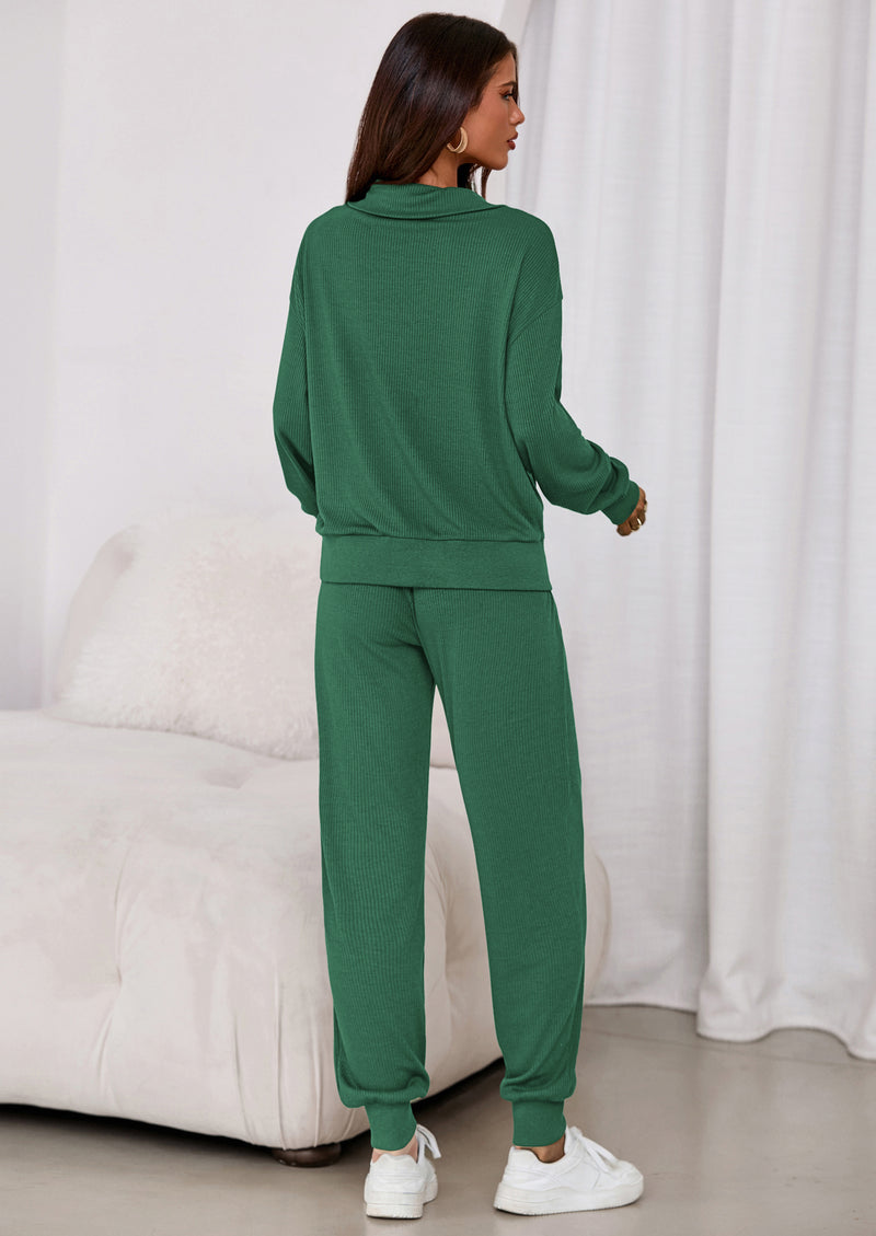 PRETTYGARDEN Women's Fall 2 Piece Lounge Sets Zip Up Sweatshirt Jogger Pants Sweat Track Suits Travel Outfit Winter Clothing