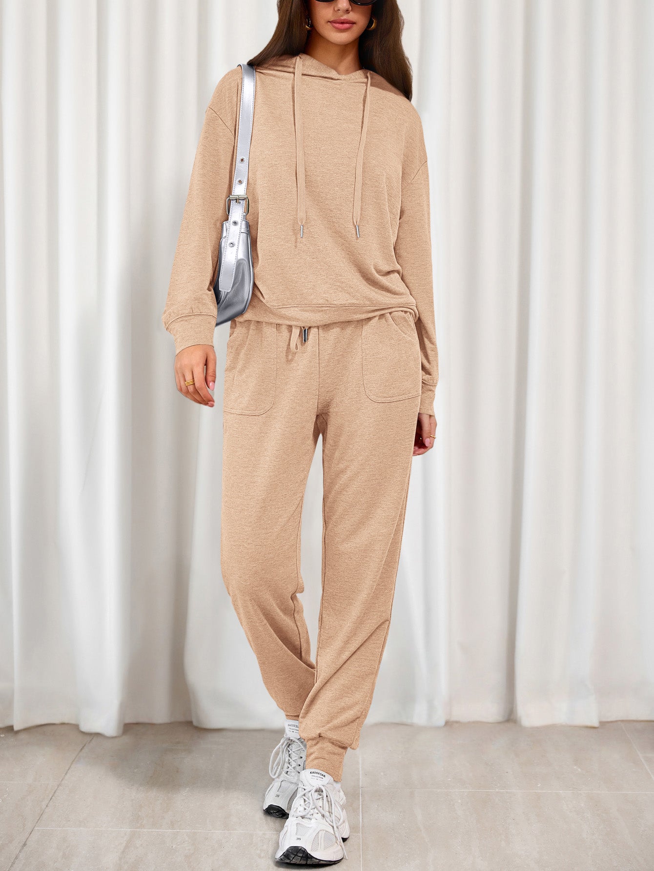 PRETTYGARDEN Women's Two Piece Outfits Sweatsuits Lounge Sets Hoodies Sweatshirt Joggers Sweatpants Fall Fashion Clothes