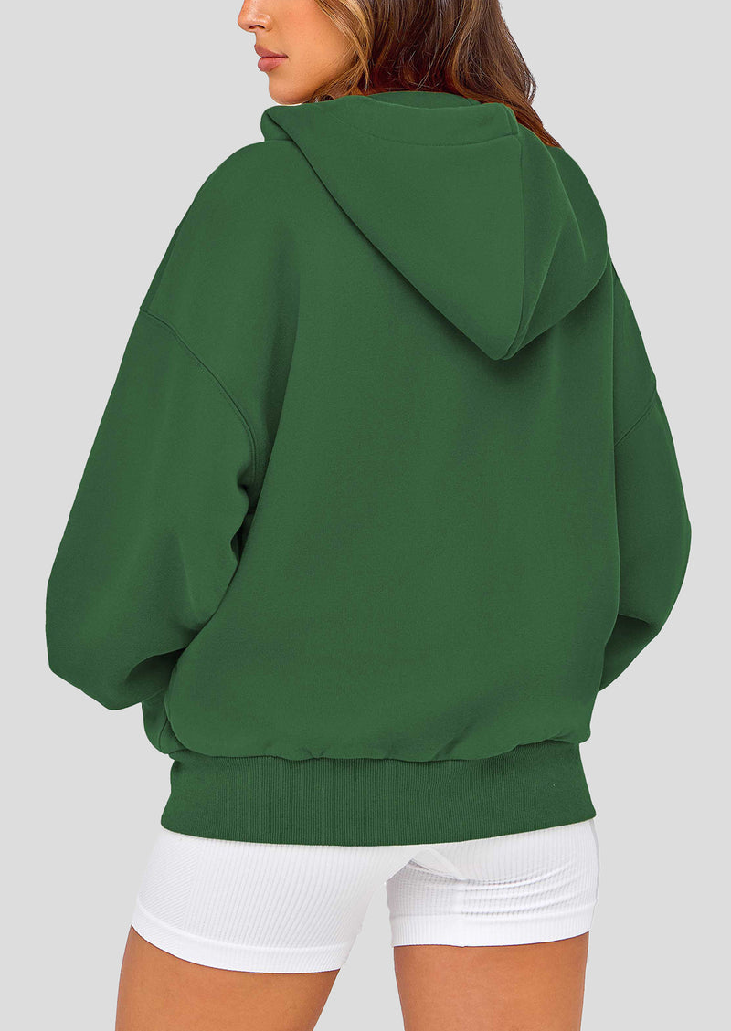 PRETTYGARDEN Women's Fall Oversized Hoodies Sweatshirt Long Sleeve Zip Up Pockets Loose Fit Y2K Winter Jackets Coat